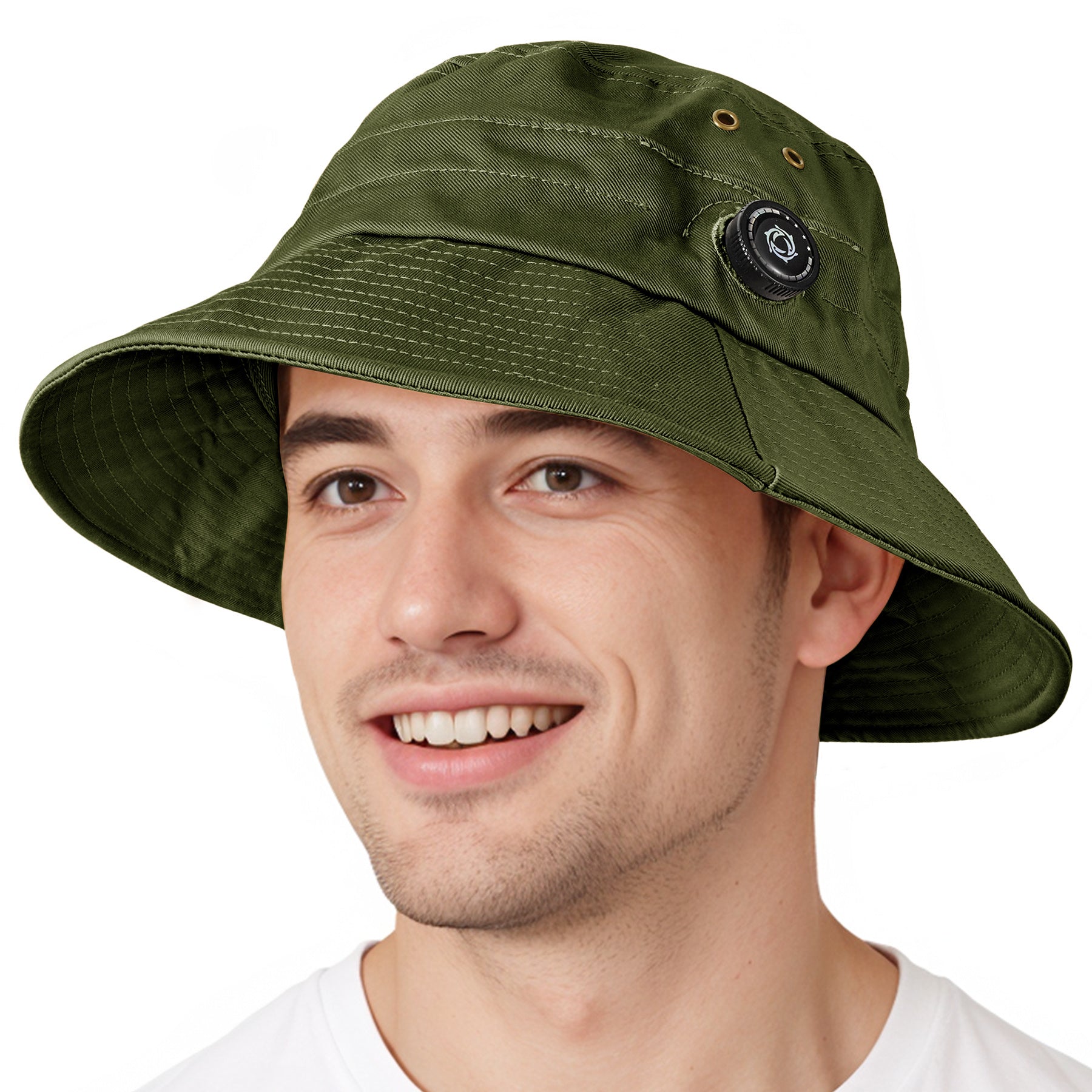 Cotton Bucket Hat For Men Women Adjustable Knob Sun Hat Wide Brim Fishing Hat For Walking Daily Outdoor - 5