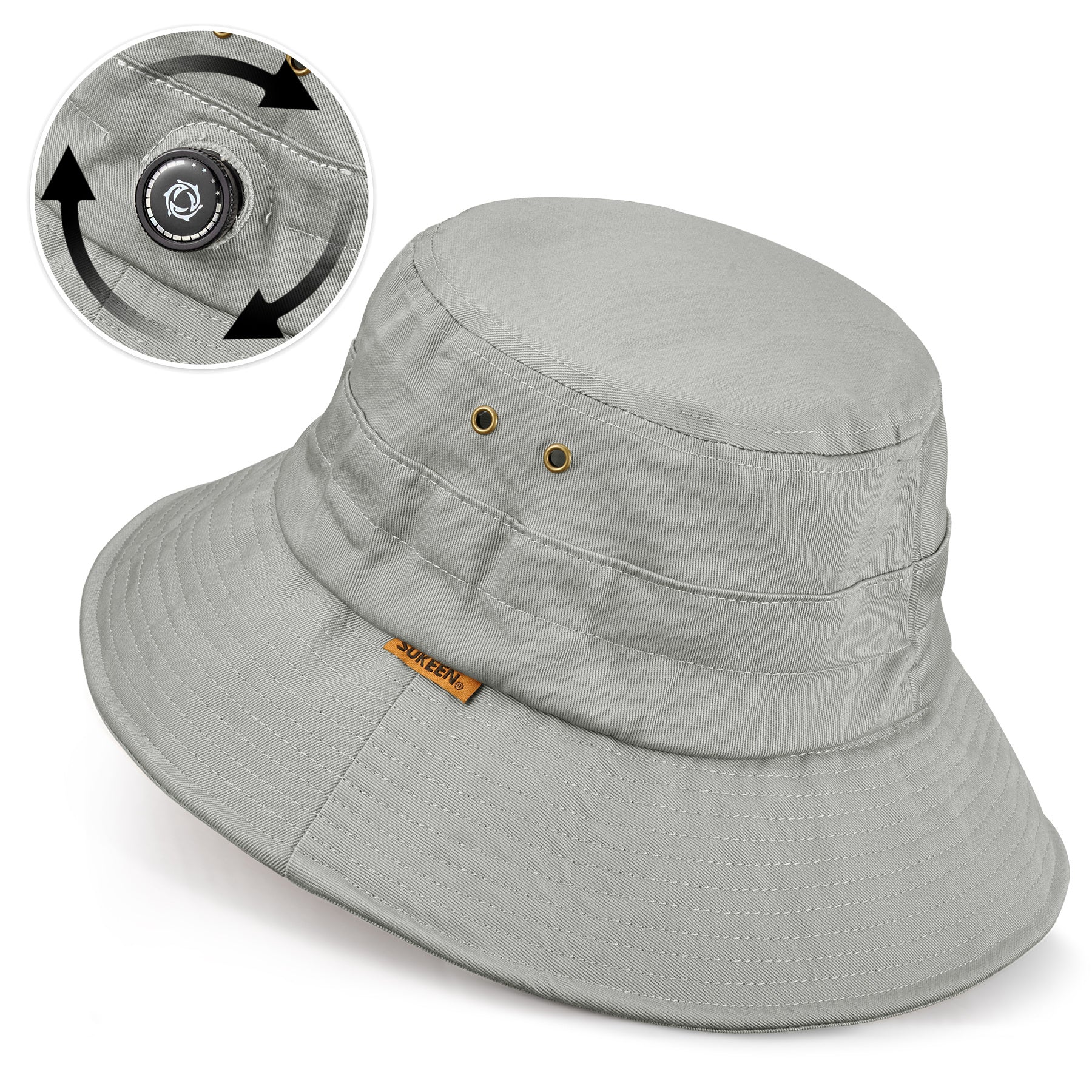 Cotton Bucket Hat For Men Women Adjustable Knob Sun Hat Wide Brim Fishing Hat For Walking Daily Outdoor - 5