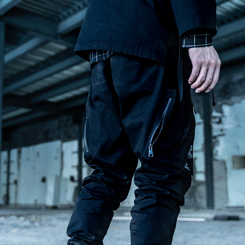 Pocket stitching sports trousers