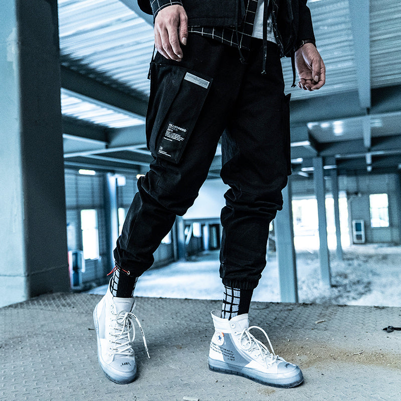 Pocket stitching sports trousers