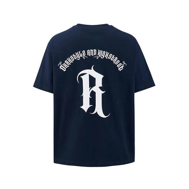 Drop Shoulder Men’s And Women’s Printed Short Sleeve