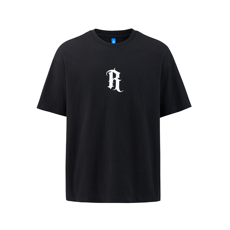 Drop Shoulder Men’s And Women’s Printed Short Sleeve
