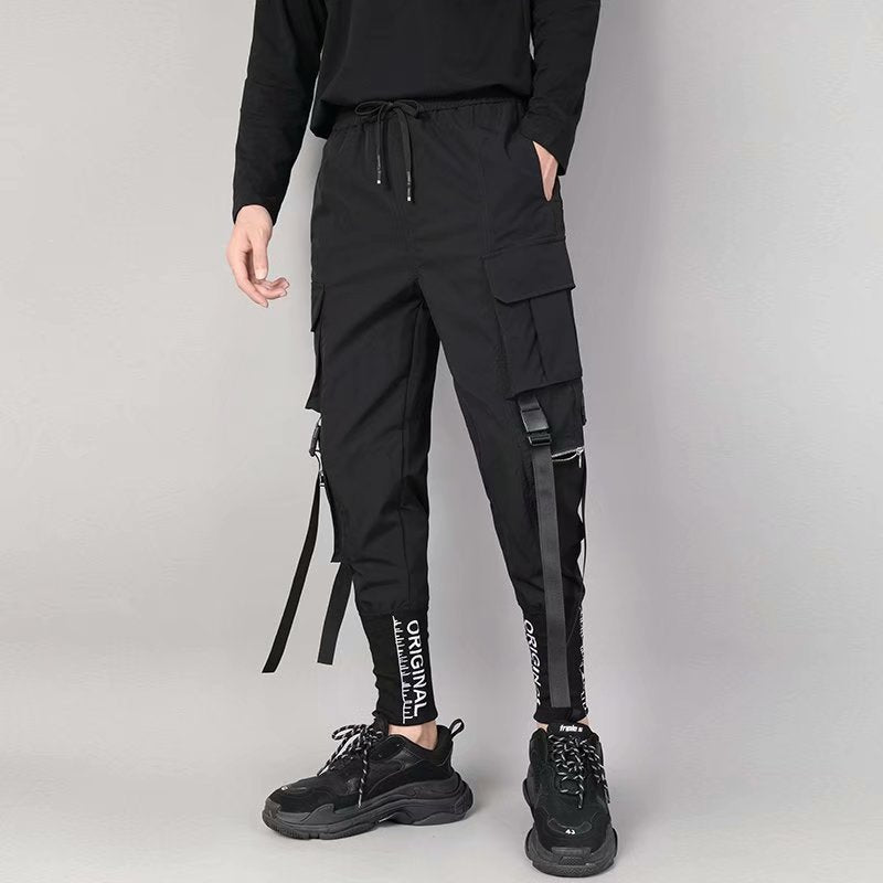 Men’S Three-Dimensional Pocket Self-Cultivation And Foot Embroidery Harem Pants