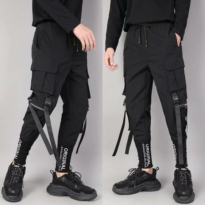 Men’S Three-Dimensional Pocket Self-Cultivation And Foot Embroidery Harem Pants