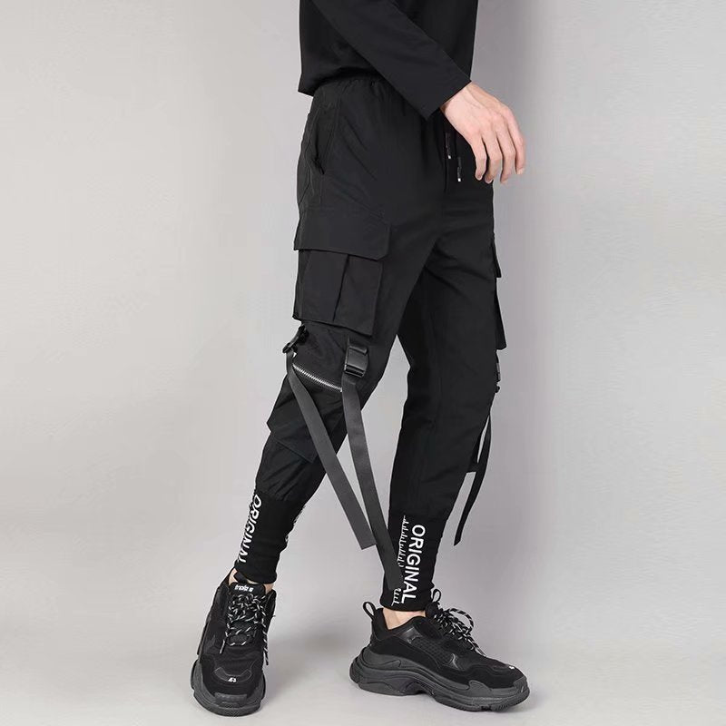 Men’S Three-Dimensional Pocket Self-Cultivation And Foot Embroidery Harem Pants