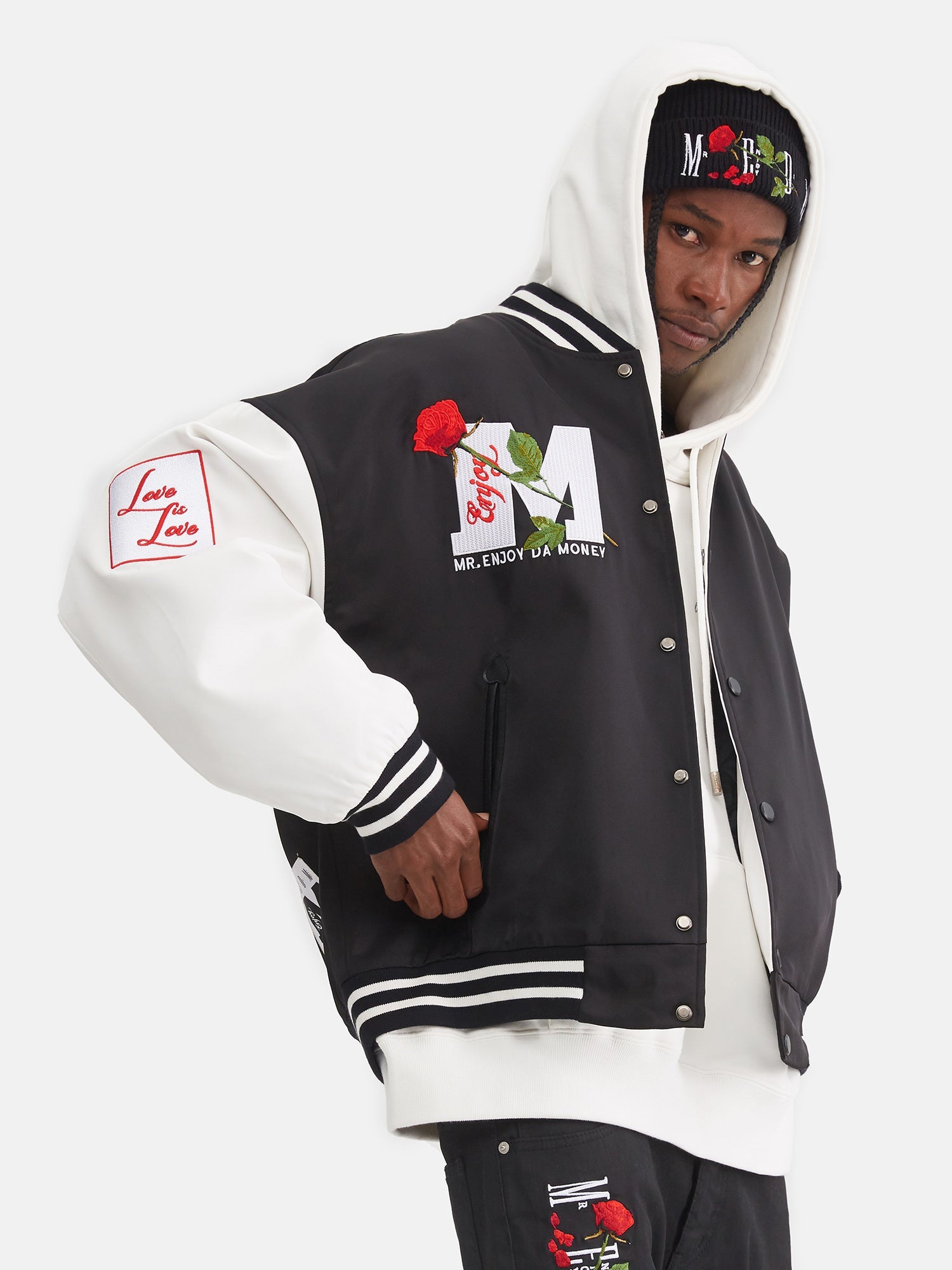 Cotton Men’s Autumn And Winter Season Trend Thickened Baseball Uniform Jacket