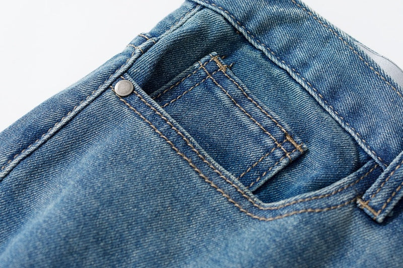 Men’s Dismantling Patch Lace Destroyed Old Slim-fitting Pants