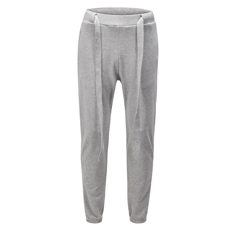 Cotton versatile small foot sports pants - Grey / M