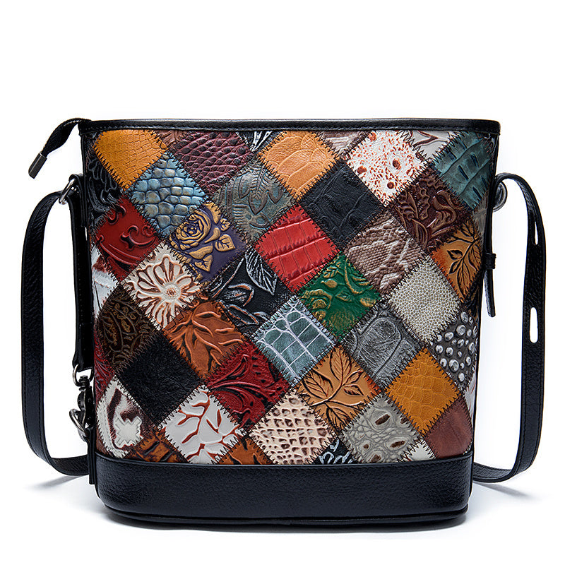 Cowhide Bucket Bag Luxury Fashion Statement - Black