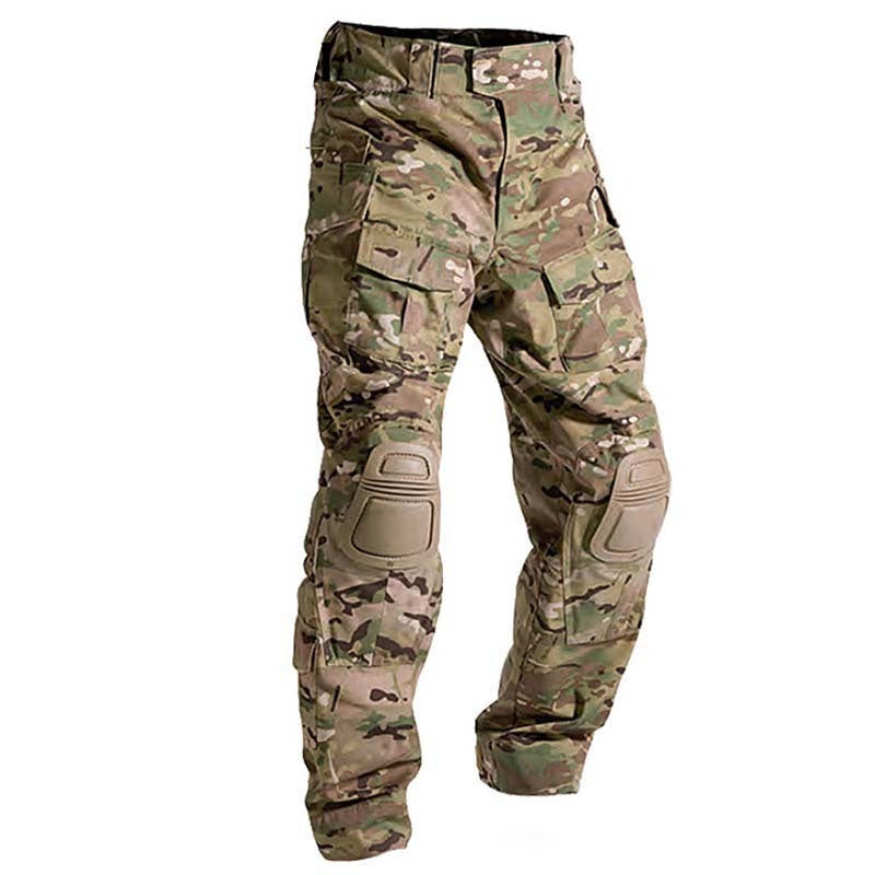 Four Seasons Military Tactical Pants CP Camouflage Black Python Pattern Frog Pants Overalls - C / 28