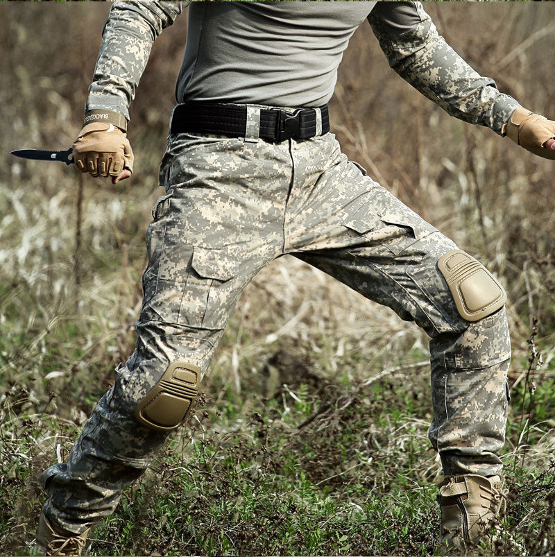 Four Seasons Military Tactical Pants CP Camouflage Black Python Pattern Frog Pants Overalls - I / 28
