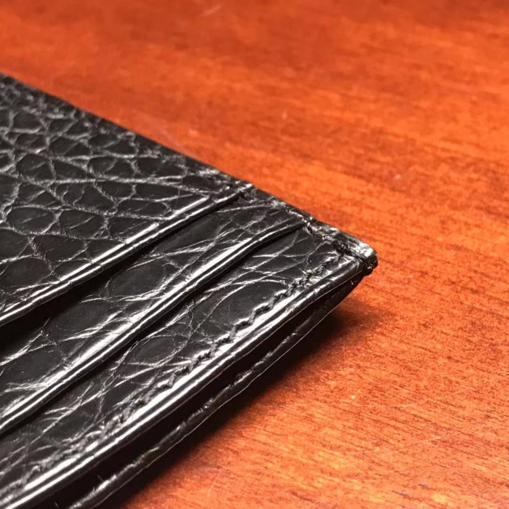 Crocodile Pattern Genuine Leather Fashionable Men’s Multi Card Wallet