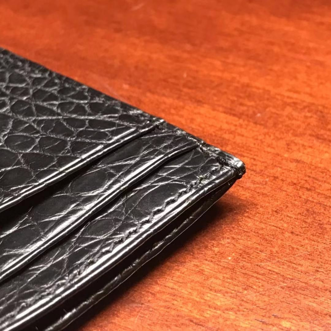 Crocodile Pattern Genuine Leather Fashionable Men’s Multi Card Wallet