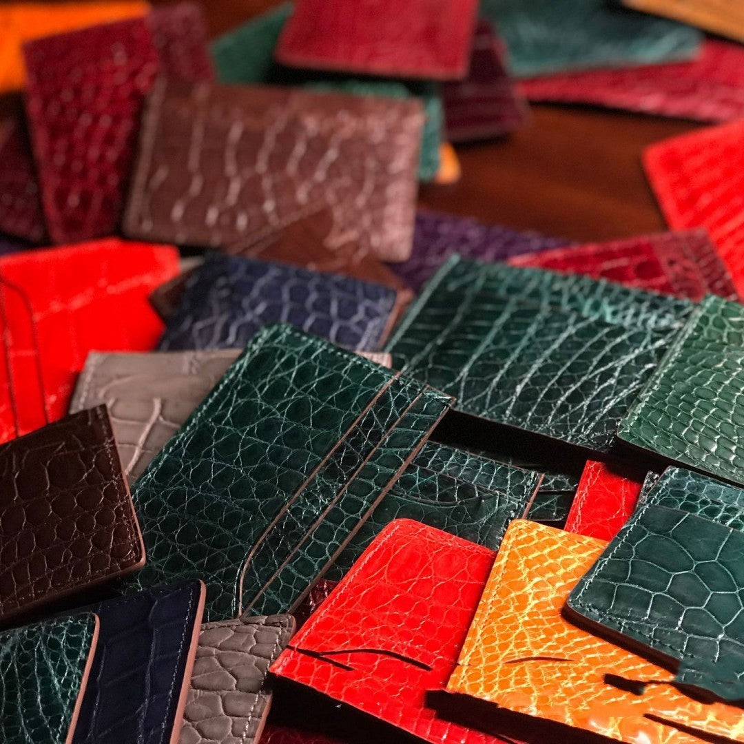 Crocodile Pattern Genuine Leather Fashionable Men’s Multi Card Wallet