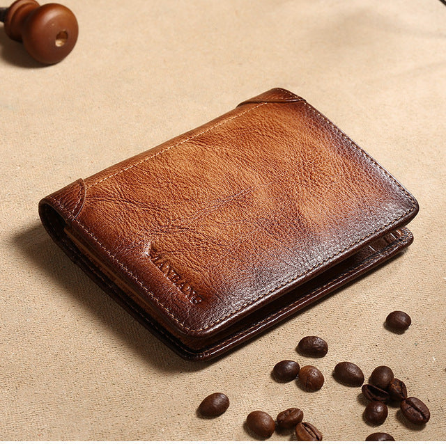 Cross Border New Leather Men’s Wallet - Brown