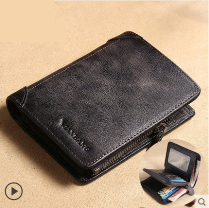 Cross Border New Leather Men’s Wallet - MBQ1767BLH