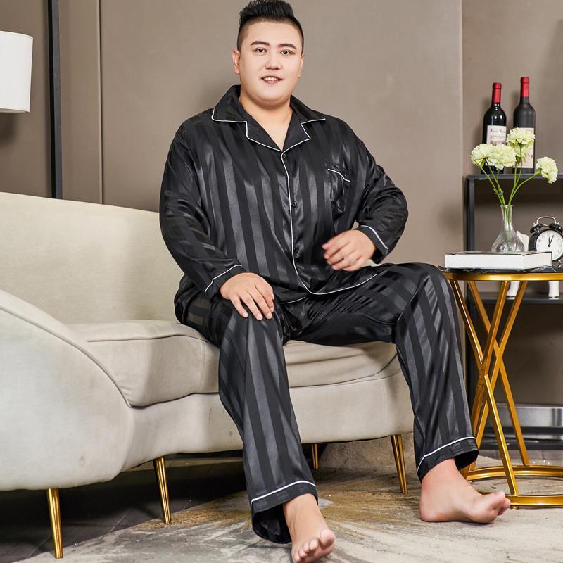Cut Flower Fat Men’s Pajamas Extra Ice Silk
