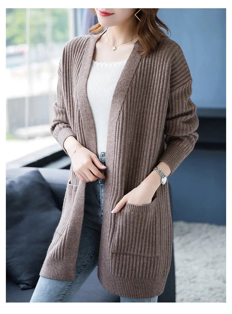 Loose Knitted Shawl Versatile Sweater Coat Women’s