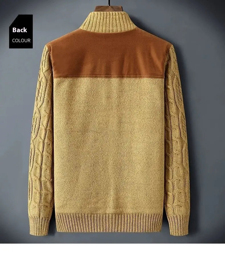 Men’s Fleece-lined Thickened Sweater Autumn And Winter