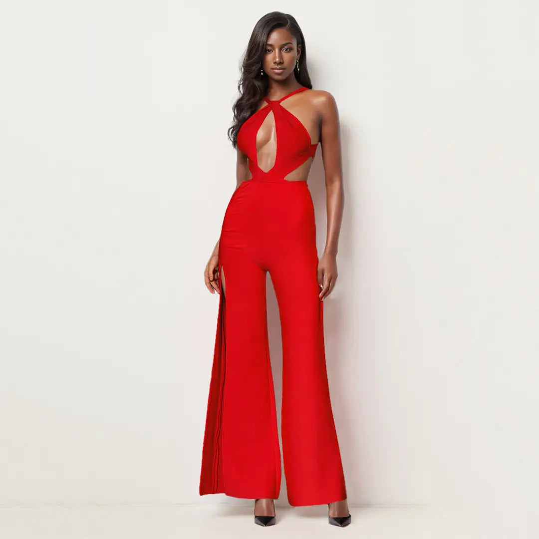 Banquet Party Bandage Jumpsuit Women’s High-grade Halter
