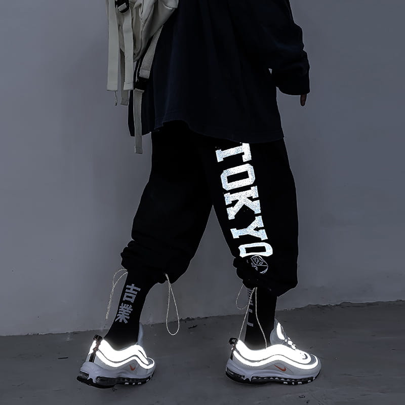 Drawstring loose slacks