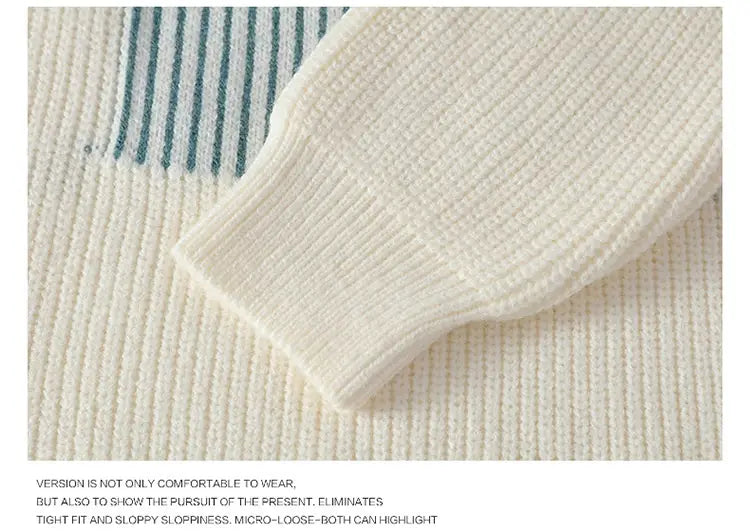 Men’s Fashion Colorblock Knitwear Winter