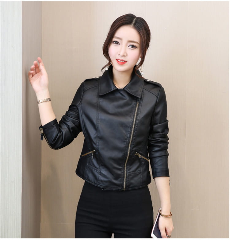 Women’s Leather Coat Women’s Short Korean Style
