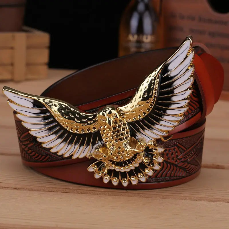 Western Men’s Leather Personality Belt