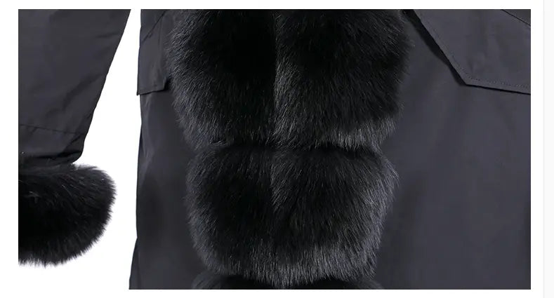 Coat Fur With Detachable Inner Liner Placket