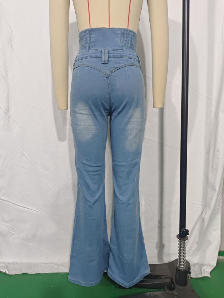 Women’s Stretch Button Denim Pants
