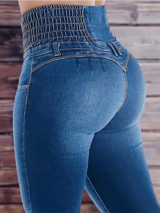 Women’s Stretch Button Denim Pants
