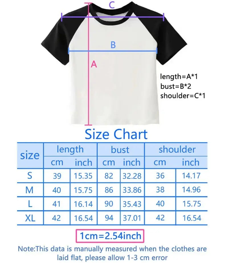 Fashion Letter Pattern Printed Short Top Navel T-shirt