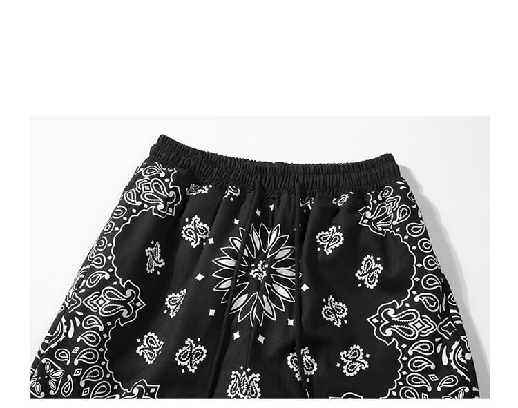 Splicing Hanging Crotch Military Cloth Hip-hop Men’s Shorts