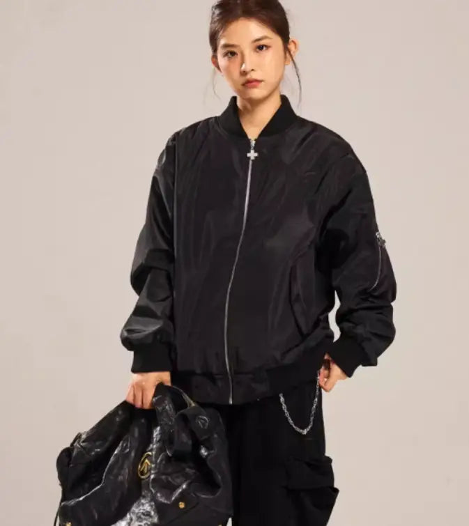 American Embroidered Stand Collar Jacket For Men And Women