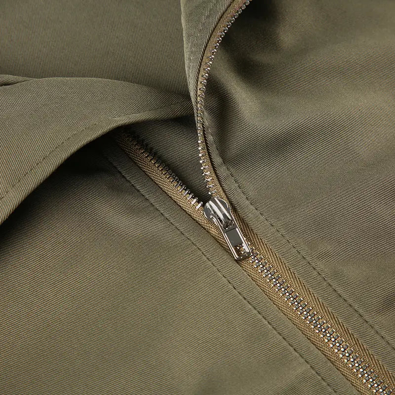 European And American Autumn Zipper Cardigan Jacket Women