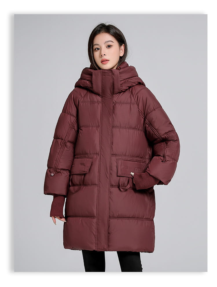 Mid-length Cotton Clothing Slimming Thickened Windproof And Warm