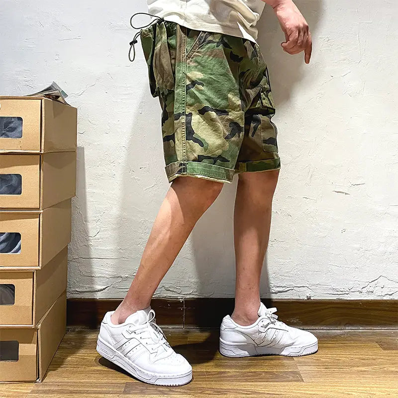 Men’s Summer Thin Loose Casual Cotton Cargo Shorts