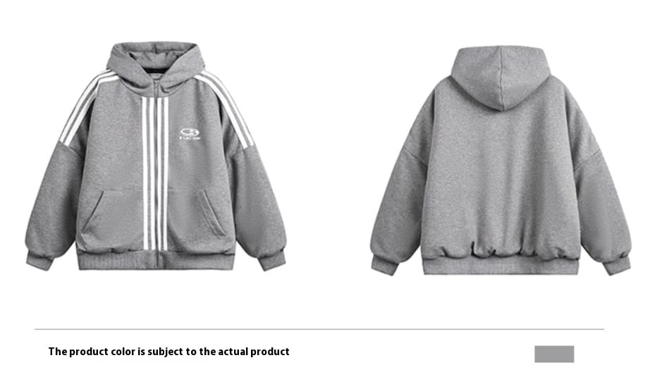 Retro Sports Hooded Cotton-padded Jacket Women’s Loose Casual Cotton-padded Clothes
