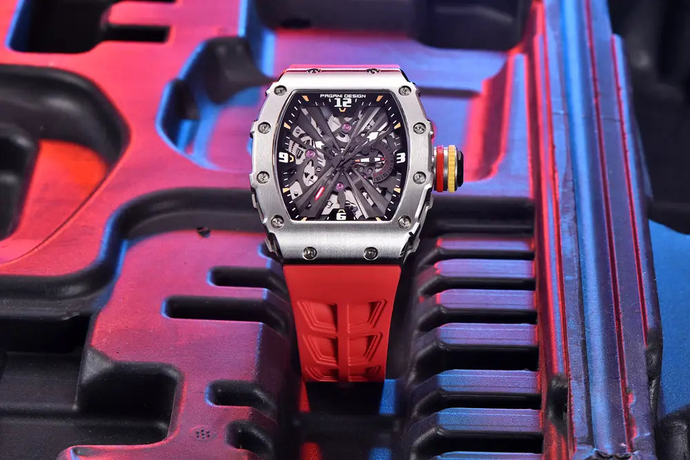 Sapphire Hollow Movement Watch Luxury Clothing