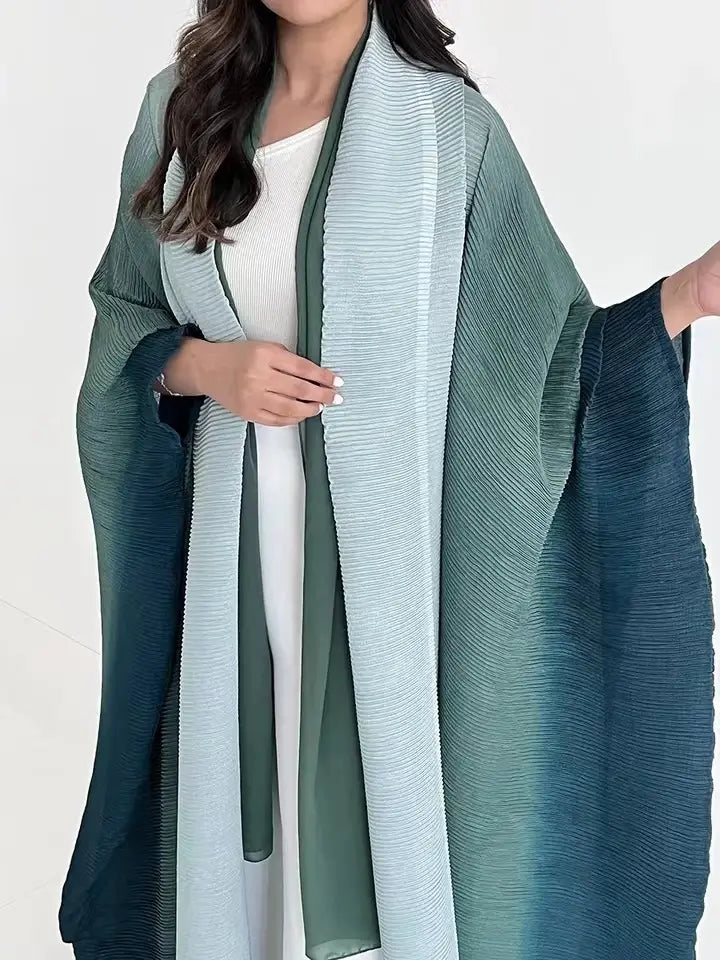 Sanzhai Shoulder Cloak Coat Pleated Loose Plus Size Scarf