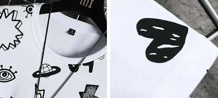 Men’s Teenage Fashion Trendy Short Sleeve T-shirt
