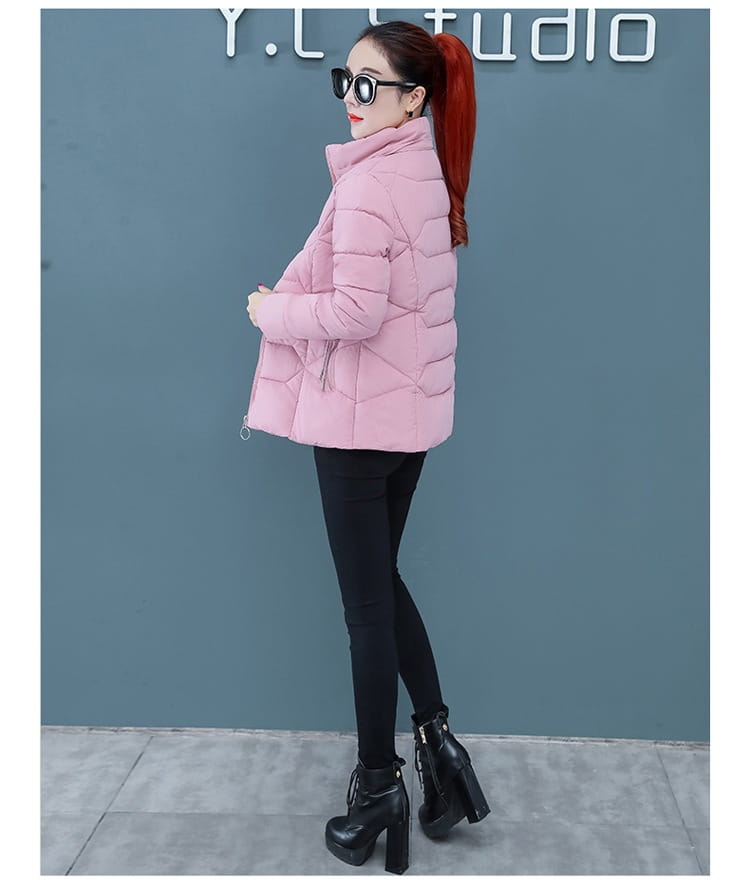 Women’s Short Detachable Large Fur Collar Cotton Coat