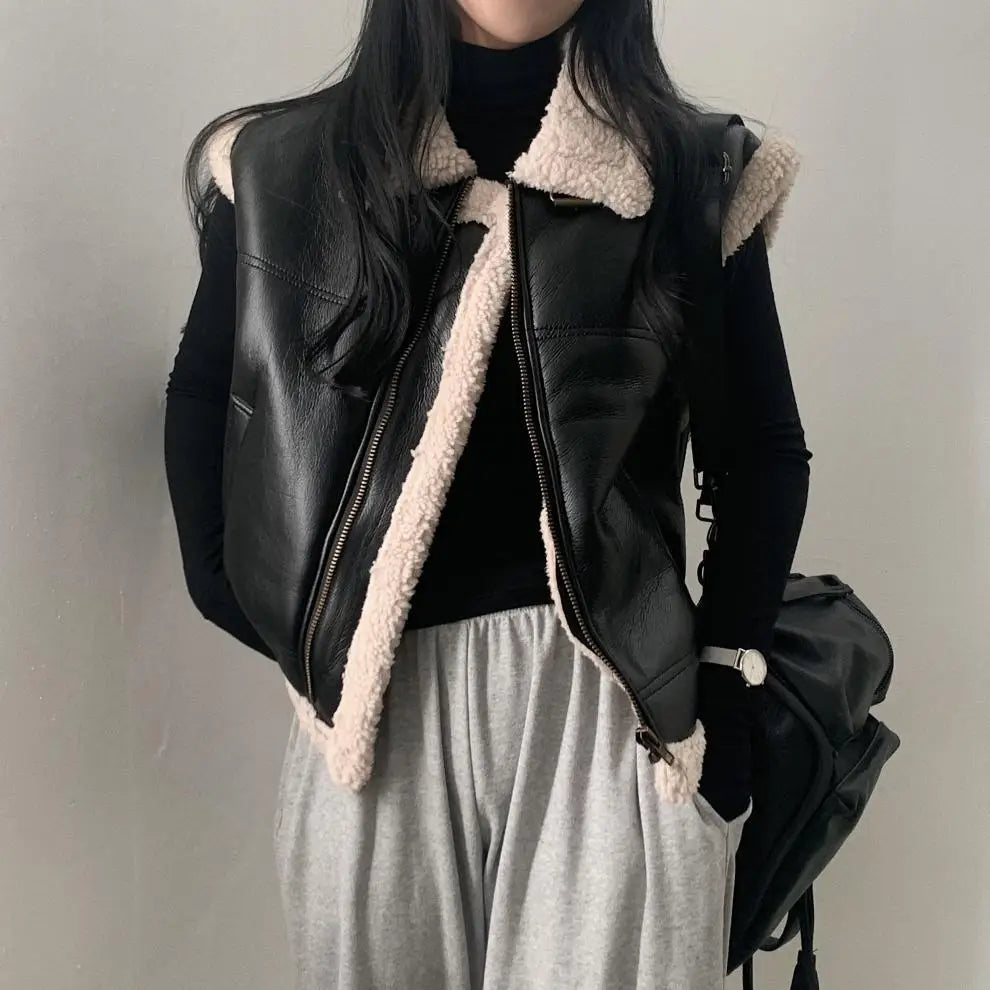 All-match Zipper Vest Jacket Coat For Women