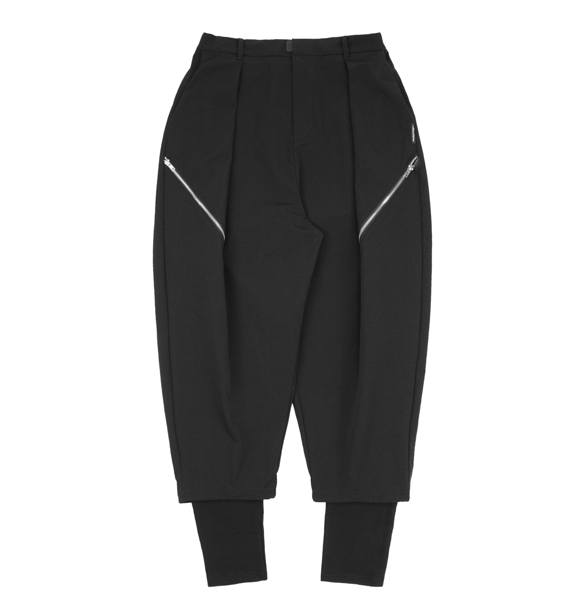 Men’s Dark Crotch Boots Harem Casual Leggings - Black / S