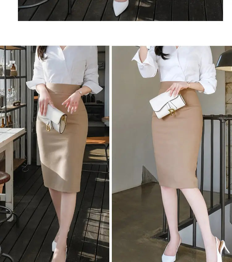 All-match Commute High Waist Slimming Office Lady Skirt