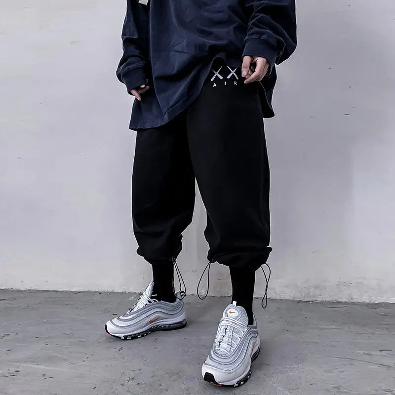 Drawstring loose slacks