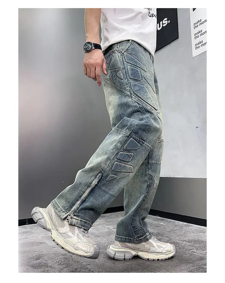 Three-dimensional Steel Seal Anti-collision Structure Jeans