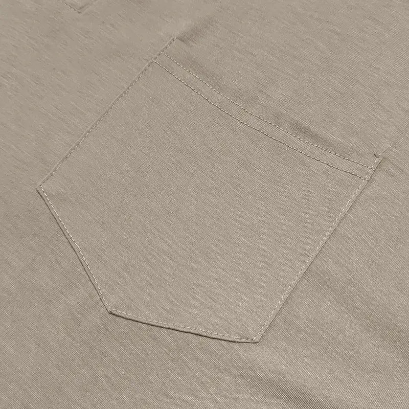 Men’s Spring And Autumn Henley Shirt Long Sleeve