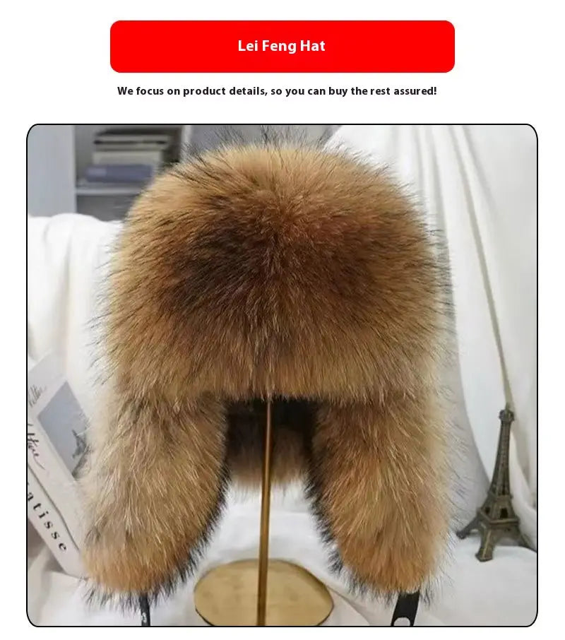 True Fox Fur Lei Feng Full With Hat