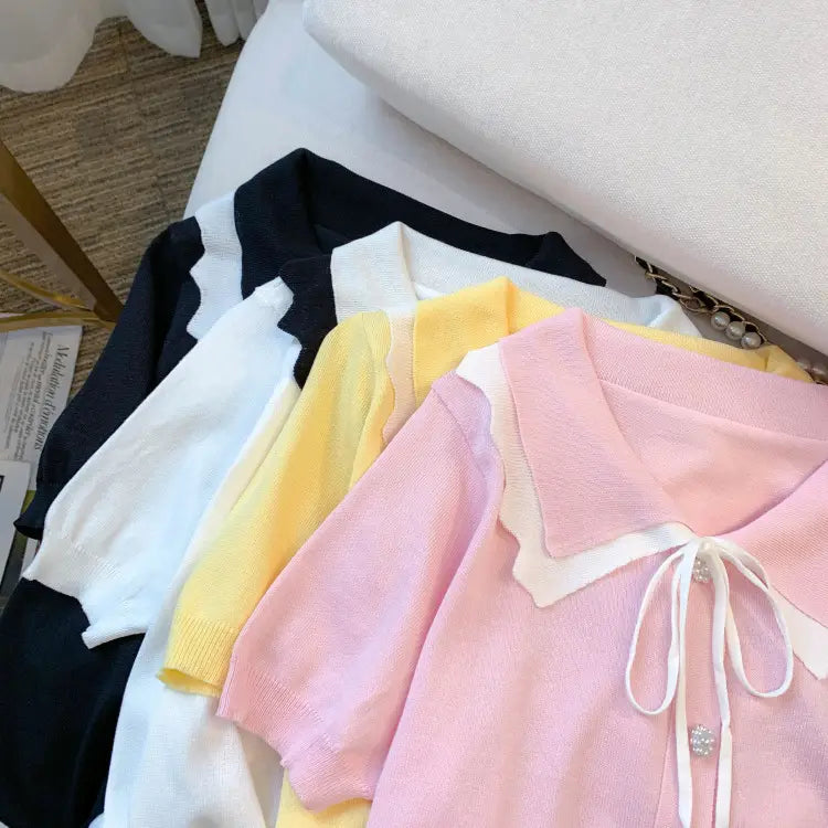 Women’s Design Short Sleeve Bow T-shirt